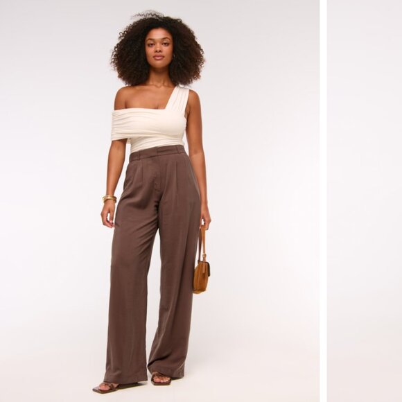 Abercrombie & Fitch Pants - Abercrombie & Fitch Brown Wide-Leg Trousers